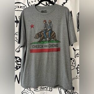 Cheech and Chong Gray Graphic T-Shirt